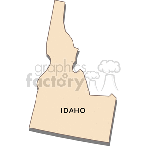 state-Idaho cream clipart. Commercial use image # 149419