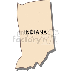 state-Indiana cream clipart. Commercial use image # 149421