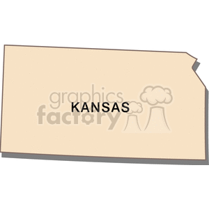 state-Kansas cream clipart. Royalty-free image # 149423