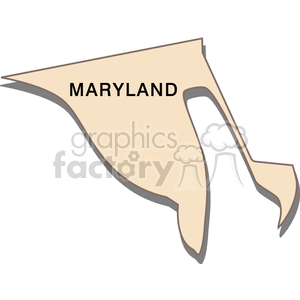 state-Maryland cream clipart. Commercial use image # 149427