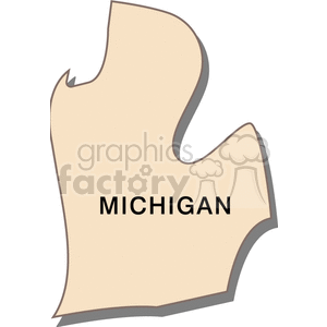 state-Michigan cream clipart. Royalty-free image # 149429