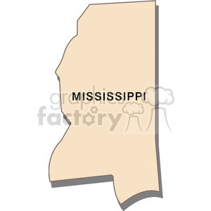 state-Mississippi cream clipart. Royalty-free image # 149431