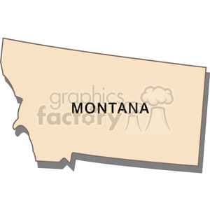 state-Montana cream clipart. Royalty-free image # 149433