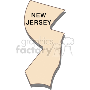 state-New Jersey cream clipart. Commercial use image # 149437