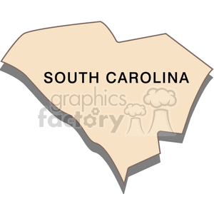 state-South Carolina cream clipart. Commercial use image # 149445