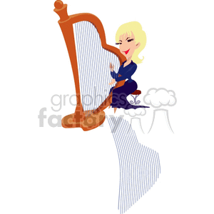 music musician harp harps   1004Music007 Clip Art Music 