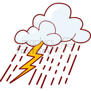 Lightning strom cloud clipart. Royalty-free icon # 150897