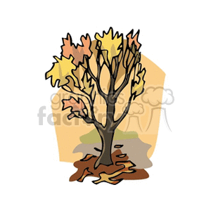 Tree in autumn clipart. Royalty-free image # 152447