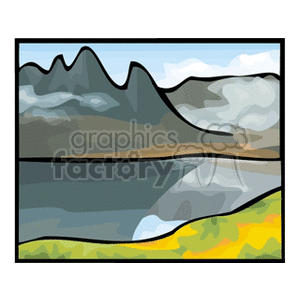 cloudsmountains clipart. Commercial use image # 152486