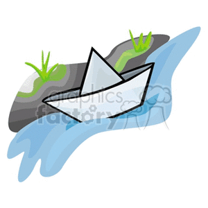 water boat boats paper spring seasons  folded springbourn.gif Clip Art Nature Seasons origami 