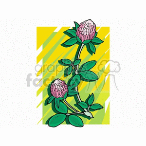 Summer wildflowers with green and yellow background clipart. Royalty-free image # 152682