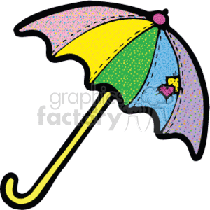 colorful umbrella clipart. Commercial use image # 153671