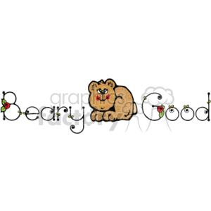 country style bear bears beary good words great teddy brown   words-fun005PR_c Clip Art Other cartoon 