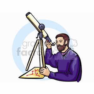   telescope telescopes watching searching for stars planets planet space  astronomer.gif Clip Art People 