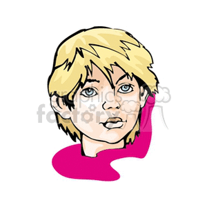 A dreamy eyed blonde haired boy clipart. Royalty-free image # 153870