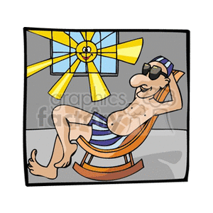   jail prison inmate prisoner criminal crook time waste crime justice cell man guy people cartoon sun bathing  chummyguy13.gif Clip Art People 