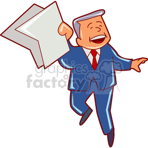   auctioneer auctioneers auction auctions document paper documents boss happy congratulations real estate realtor realtors man guy people  report201.gif Clip Art People 