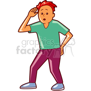   thinking think man guy people listen listening boy boys teenager teenagers  search203.gif Clip Art People 