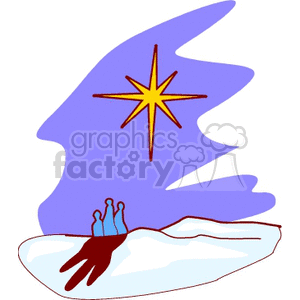   north star stars jesus religion religious wisemen snow people pray praying  wisemen800.gif Clip Art People 