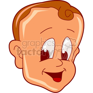A Childs face Smiling clipart. Commercial use image # 156471