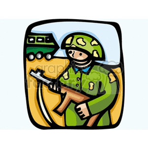 cartoon soldier background. Commercial use background # 157704