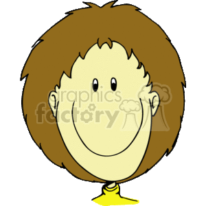 A brown haired kid with a big smile clipart. Royalty-free image # 158989
