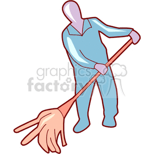   clean cleaner cleaning janitor janitors man guy people mop mopping Clip Art People Occupations 