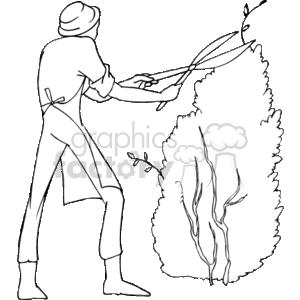  occupations work working occupational landscaping bushes bush lawn   working_037-b Clip Art People Occupations 