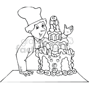  occupations work working occupational cake cakes chef baker bakers wedding   working_067-b Clip Art People Occupations 