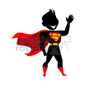 Superman silhouette clipart. Royalty-free image # 162035
