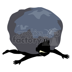 stuck between a rock and a hard place clipart. Royalty-free image # 162041