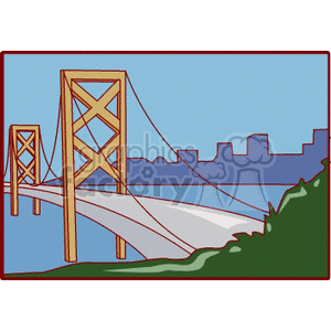   golden gate bridge bridges bay san francisco california Clip Art Places 