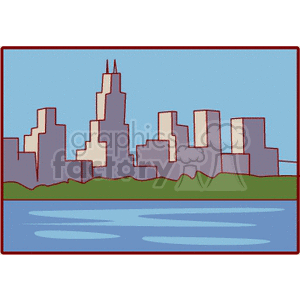   chicago city cities water  chicago401.gif Clip Art Places 
