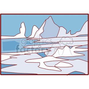   ice iceberg icebergs bergs berg artic froozen Clip Art Places 