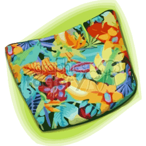  hawaiian tropical pattern fabric clipart. Commercial use image # 162995