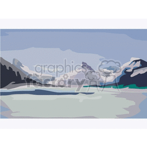   mountain mountains land snow seasons winter  landscape184.gif Clip Art Places Landscape 