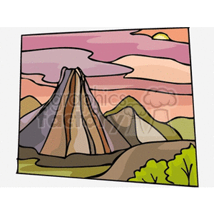   mountain mountains country land colcano volcanoes  landscape721311.gif Clip Art Places Landscape 