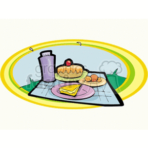   picnic basket baskets food lunch  picnic01.gif Clip Art Places Outdoors 