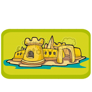   beach sand castle castles summer  sandytown.gif Clip Art Places Outdoors 