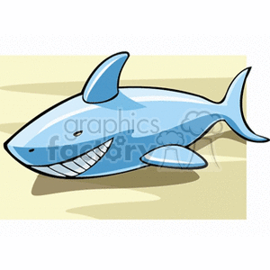Blue shark clipart. Royalty-free image # 164023