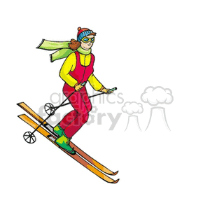   ski skis skiing snow  snowbunny.gif Clip Art Places Outdoors 