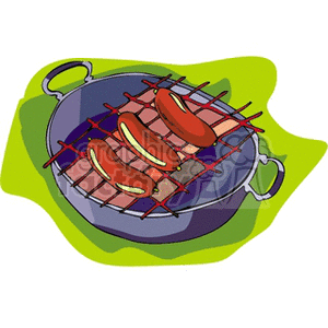   barbeque barbeques grill grilling cooking sausage hotdogs hotdog food  sousages.gif Clip Art Places Outdoors 