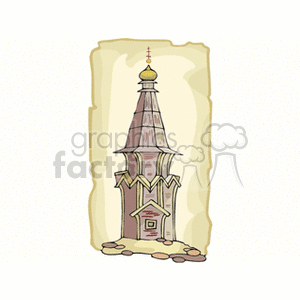 A tall brown islamic mosque clipart. Royalty-free image # 164321