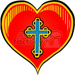 religion religious heart hearts cross cross-heart.gif Clip Art Religion christian christians christianity botonee