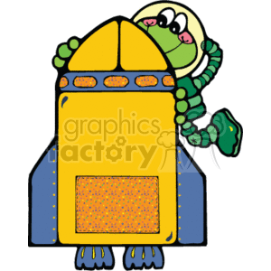 alien on a spaceship clipart. Royalty-free image # 165223