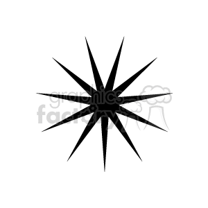 Solid black star shape. clipart. Commercial use image # 166207