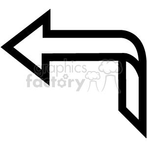 Black and white arrow. clipart. Royalty-free image # 166287