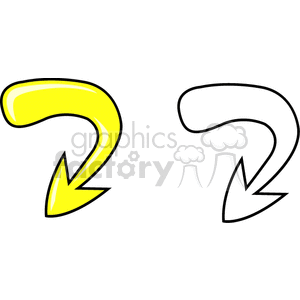 Yellow and white arrows. clipart. Royalty-free image # 166307