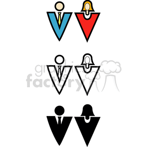   people suit office business  BIM0296.gif Clip Art Signs-Symbols male female vinyl-ready vinyl vector