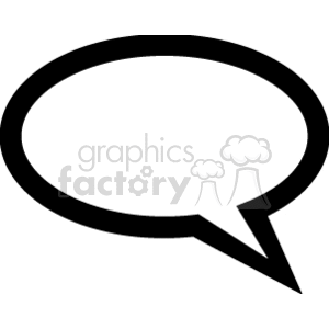 Black chat bubble. clipart. Royalty-free image # 166357